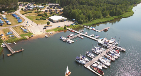Hafencamp Senftenberger See Luftbild vom Hafencamp Senftenberger See