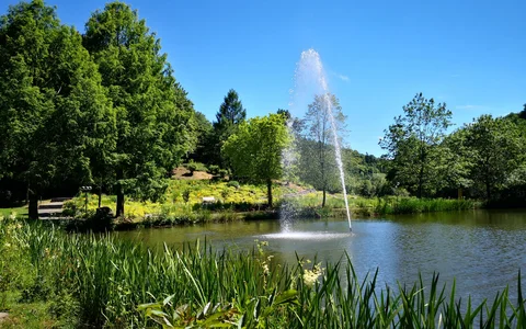 Wasserfontäne im Kurpark Daun