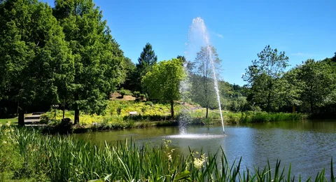 Wasserfontäne im Kurpark Daun Wasserfontäne im Kurpark Daun
