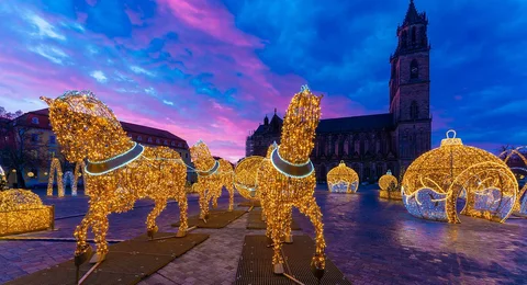 Lichterwelt auf dem Magdeburger Domplatz. Lichterwelt auf dem Magdeburger Domplatz.