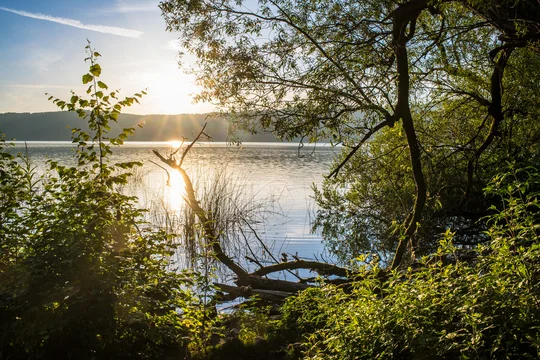 Am Laacher See führt ein barrierefreiuer Wanderweg entlang. Am Laacher See führt ein barrierefreiuer Wanderweg entlang.