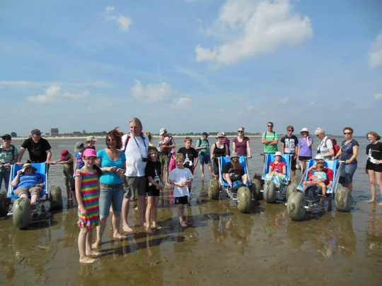 Barrierefreie Wattwanderung am Weltnaturerbe Wattenmeer. Barrierefreie Wattwanderung am Weltnaturerbe Wattenmeer.