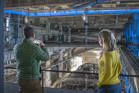 Beliebtes Fotomotiv: der Blick in den Maschinensaal der Energiefabrik Knappenrode. Foto: Tourismusverband Lausitzer Seenland, Nada Quenzel Beliebtes Fotomotiv: der Blick in den Maschinensaal der Energiefabrik Knappenrode. Foto: Tourismusverband Lausitzer Seenland, Nada Quenzel