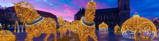 Lichterwelt auf dem Magdeburger Domplatz. Lichterwelt auf dem Magdeburger Domplatz.