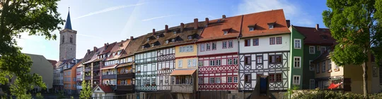 Blick auf die Krämerbrücke in Erfurt. Blick auf die Krämerbrücke in Erfurt.