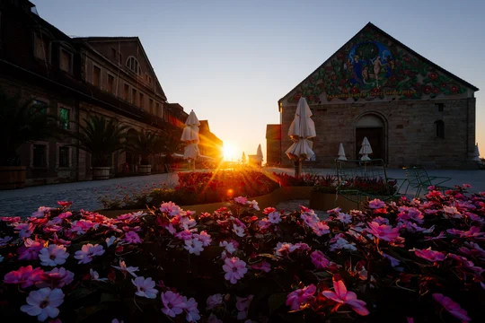 Bundesgartenschau Erfurt: Sonnenaufgang auf dem Petersberg Bundesgartenschau Erfurt: Sonnenaufgang auf dem Petersberg