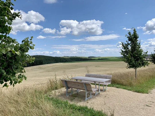 Rastplatz am Rundwanderweg in Ammeldingen bei Neuerburg