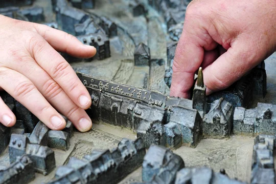 Tastmodell vor dem Erfurter Rathaus Tastmodell vor dem Erfurter Rathaus