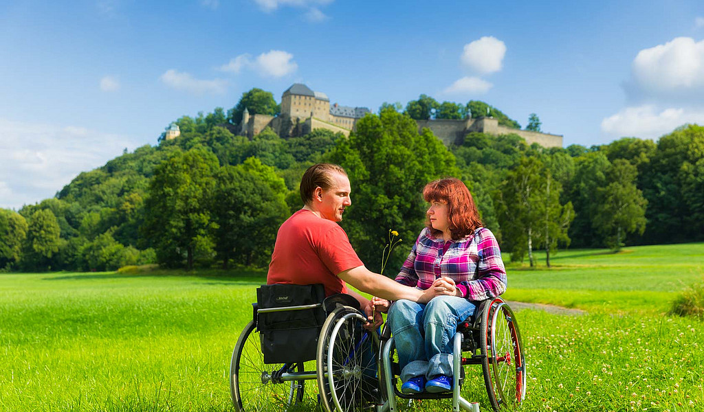 Die Festung Königstein ist für Rollstuhlfahrer über einen Aufzug zu erreichen.