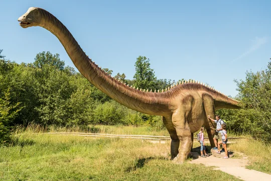 Lebensgroßes Modell eines Dinos