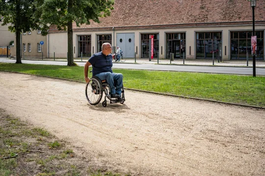 Die Tourist-Information auf dem Triangelplatz informiert über barrierefreie Ausflugsziele in der Region. 