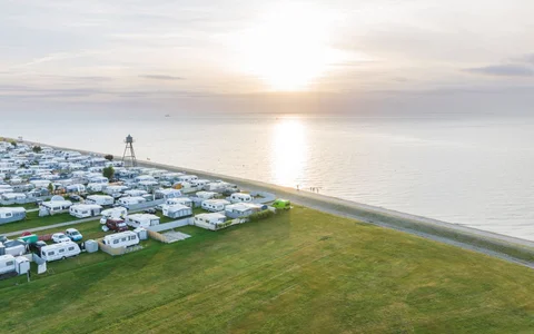 Luftaufnahme vom Campingplatz in Schillig